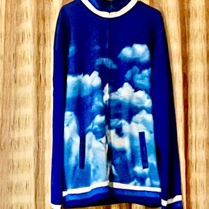 SUPER RARE NYC OUTFITTERS BLUE CLOUDS LIGHT WEIGHT JACKET